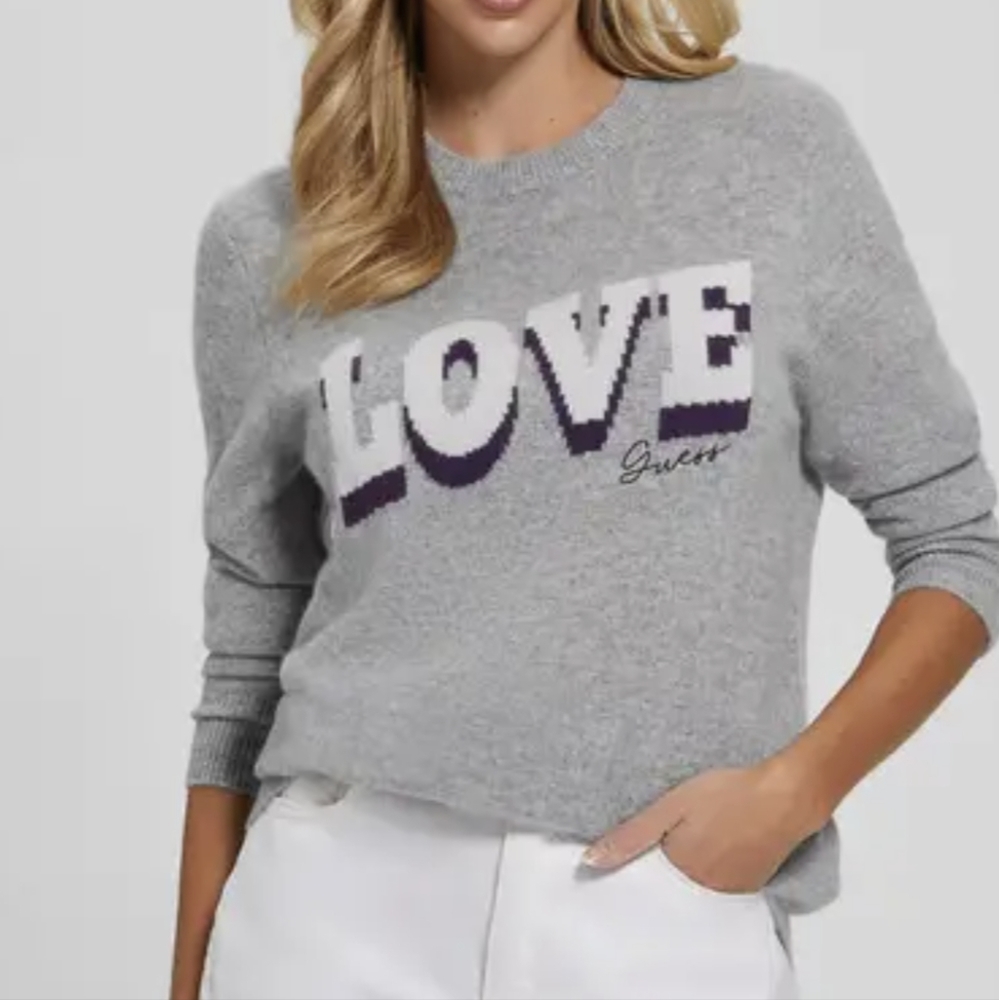 GUESS CHASHMERE LOVE SWEATER SIZE XS OVERSIZED NWT